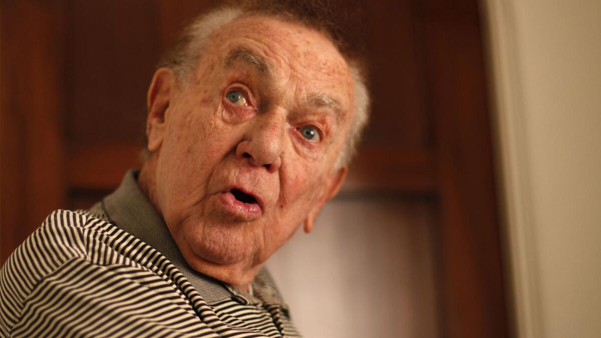 Veteran comedian and actor Jack Carter, who at 88 and after a horrible traffic accident, is still working.