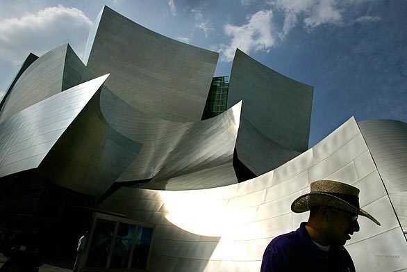 Walt Disney Concert Hall in downtown Los Angeles, one of architect Frank Gehry's signature structures.