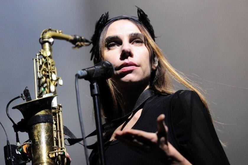 British singer PJ Harvey performs on the stage during the BIME Live 2016 festival in the Spanish Basque city of Barakaldo on October 28, 2016. / AFP PHOTO / ANDER GILLENEAANDER GILLENEA/AFP/Getty Images ** OUTS - ELSENT, FPG, CM - OUTS * NM, PH, VA if sourced by CT, LA or MoD **