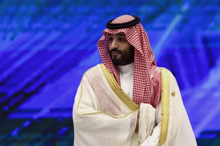 Saudi Crown Prince Mohammed bin Salman attends the APEC Leader's Informal Dialogue with Guests during the Asia-Pacific Economic Cooperation APEC summit, Friday, Nov. 18, 2022, in Bangkok, Thailand. (Athit Perawongmetha/Pool Photo via AP)