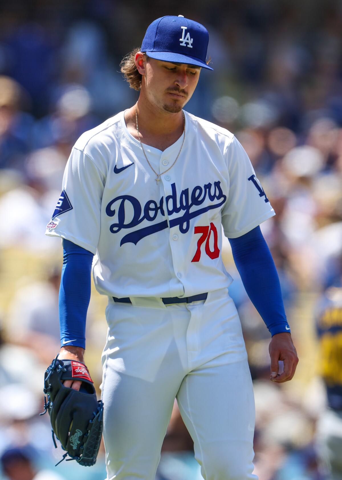 Justin Wrobleski solid in MLB debut as Dodgers lose to Brewers - Los ...