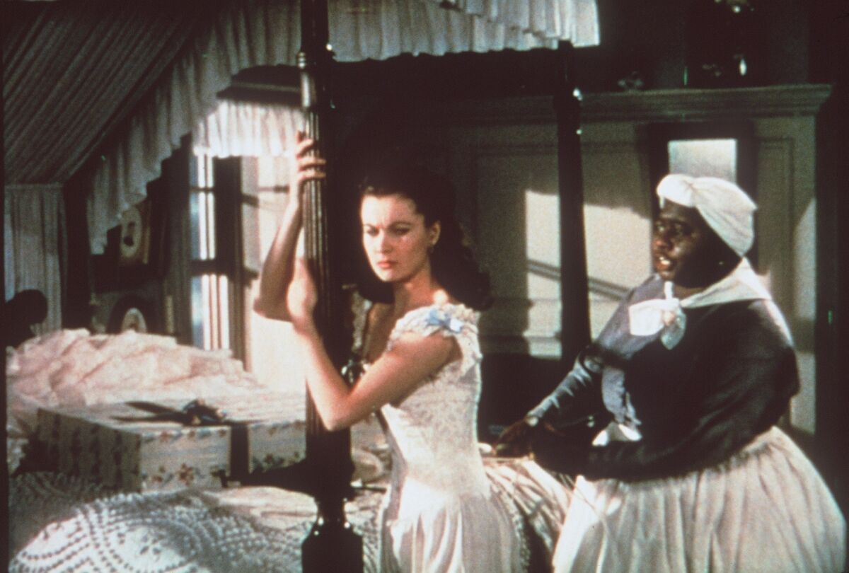 "Gone With the Wind" starred Vivien Leigh, left, as Scarlett O'Hara and Hattie McDaniel as house servant Mammy.