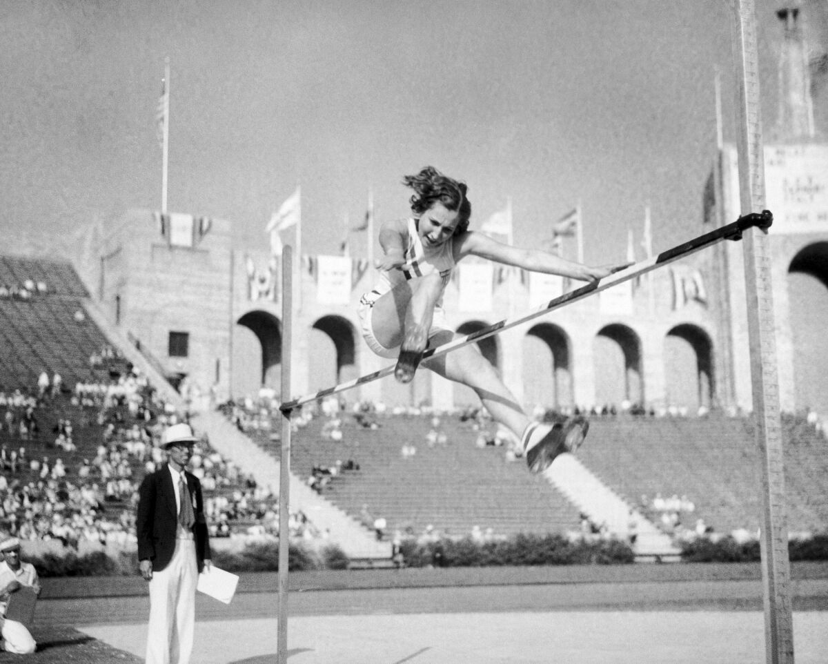 American high jumper Jean Shiley won a gold medal during the 1932 Summer Olympics in Los Angeles.