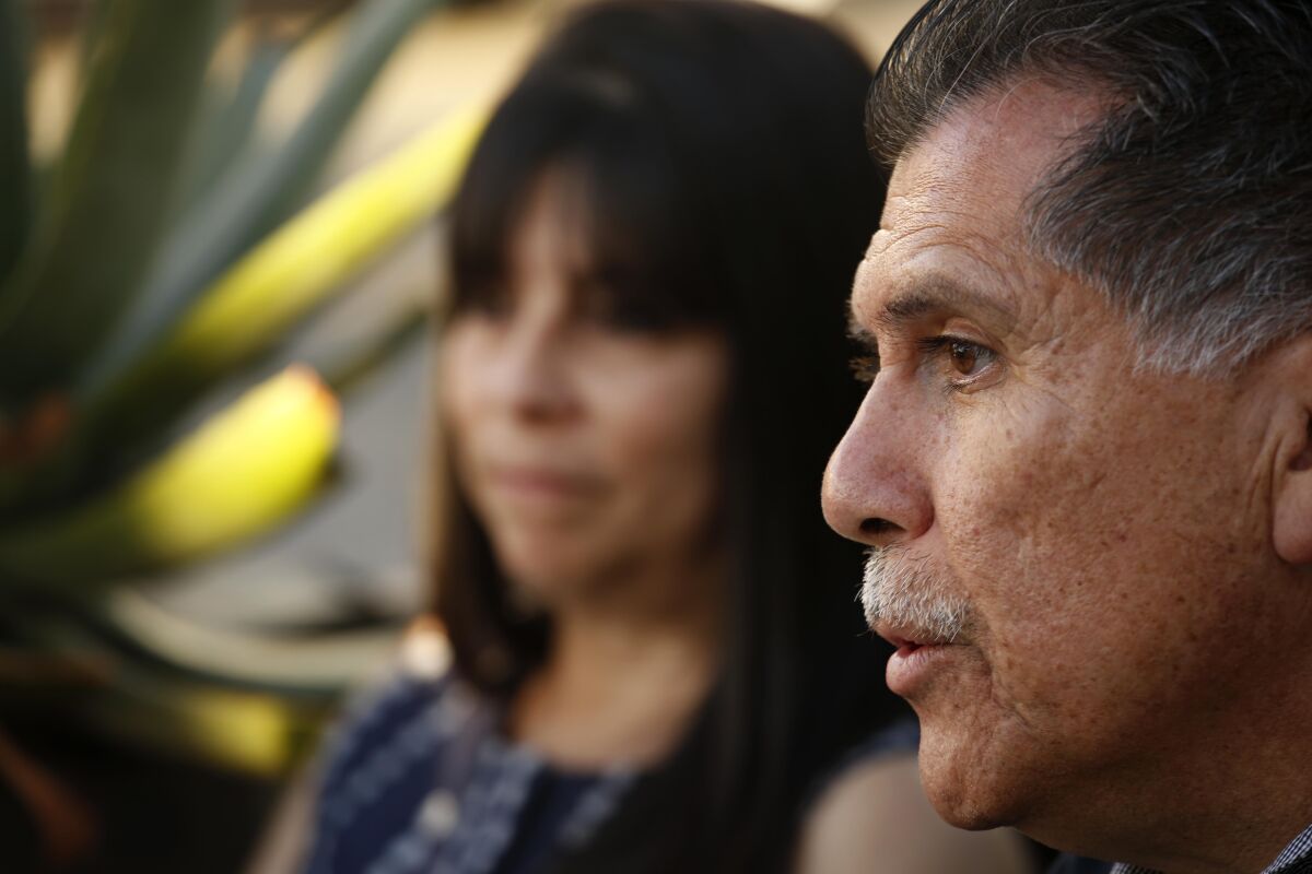 Sheriff Robert Luna, right, and his wife, Celines Luna