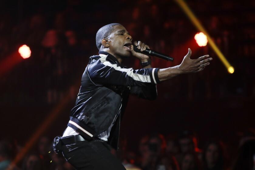Kirk Franklin performs during the Dove Awards on Tuesday, Oct. 15, 2019, in Nashville, Tenn. (AP Photo/Mark Humphrey)