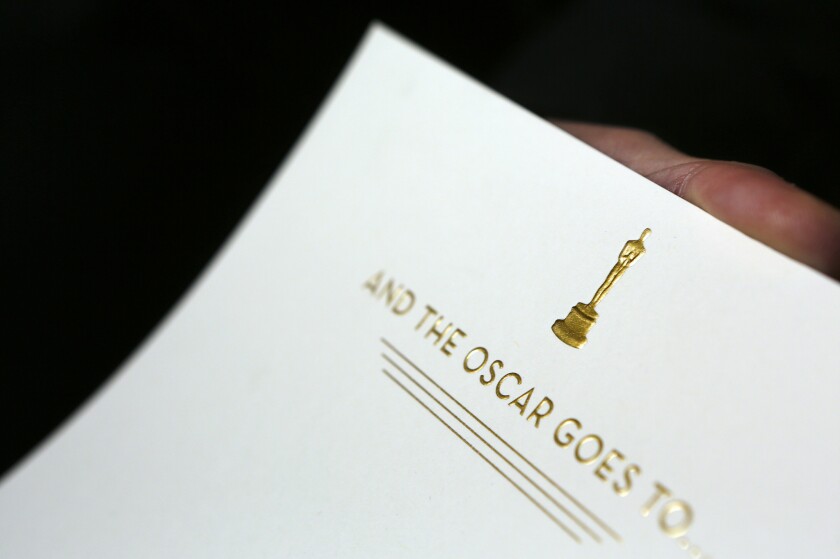 The Oscar envelope by the numbers Los Angeles Times