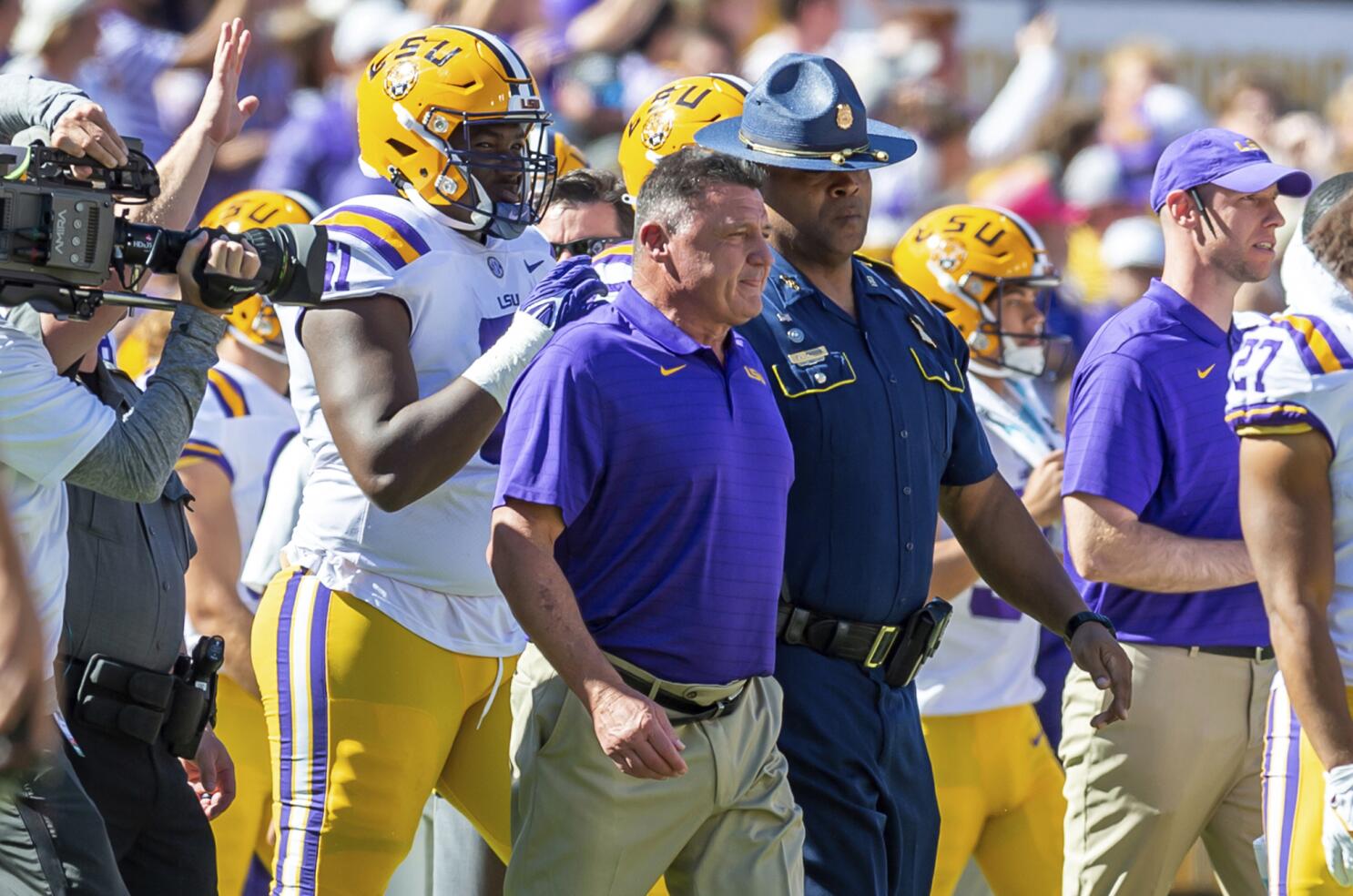 LSU, football coach Ed Orgeron to part ways at end of season - The San  Diego Union-Tribune