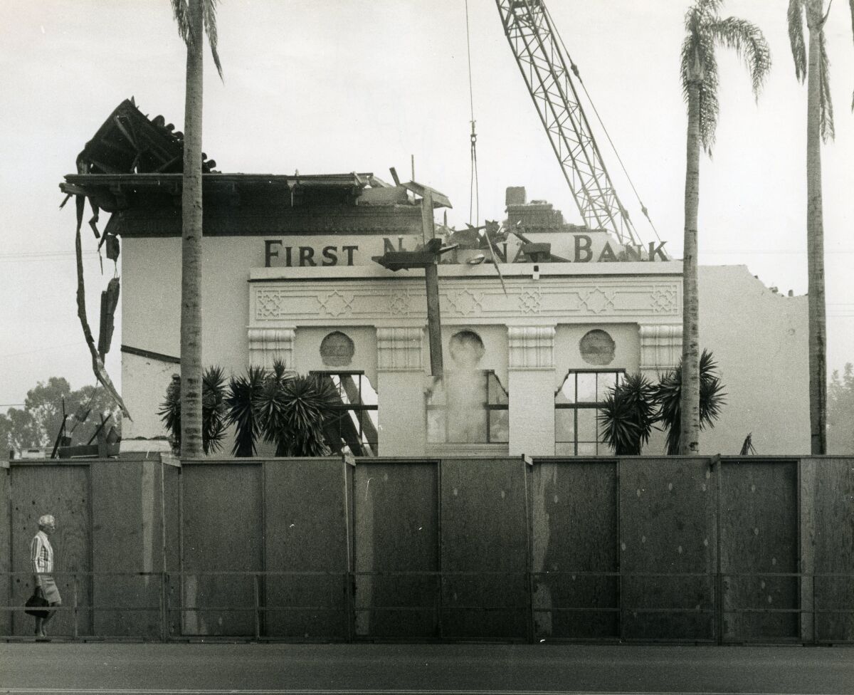 The demolition of First National Bank