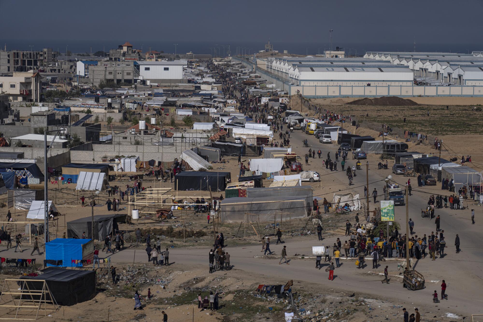 Tent camp in Rafah, in southern Gaza