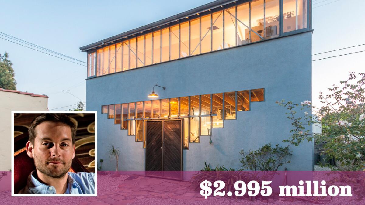The Santa Monica home of actor Tobey Maguire has come on the market for $2.995 million.
