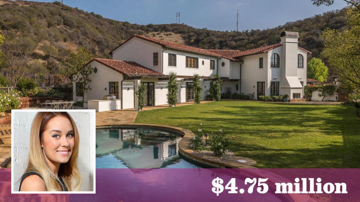 Lauren Conrad of "The Hills" fame has sold her renovated Spanish-style home in Pacific Palisades for $4.75 million.