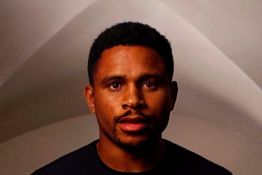 WEST HOLLYWOOD, CA-AUGUST 7, 2017: Nnamdi Asomugha, star and producer of the movie "Crown Heights," is photographed at the London West Hollywood Hotel on August 7, 2017. (Mel Melcon/Los Angeles Times)