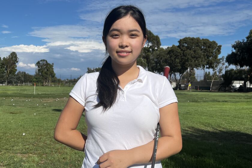 For years, Fountain Valley High golfer Dakota Lam has been battling lingering effects of a stroke suffered her freshman year.