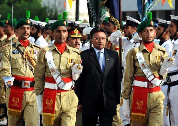 Pakistan President Pervez Musharraf inspects the honor of guard during the farewell ceremony in Islamabad. Musharraf resigned in a lengthy televised address, rejecting the charges against him but saying he wanted to spare Pakistan a damaging battle with the ruling coalition.