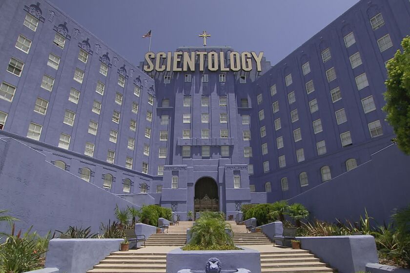 The Scientology building from the documentary movie "Going Clear: Scientology and the Prison of Belief" directed by Alex Gibney.