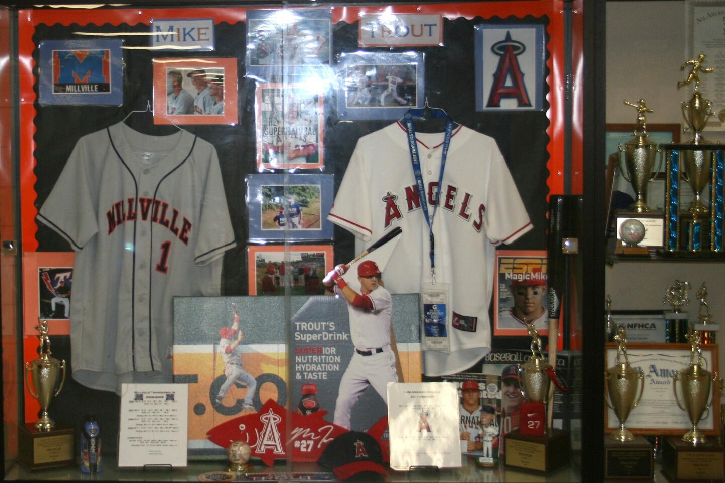 Mike Trout Custom Framed Jersey Display