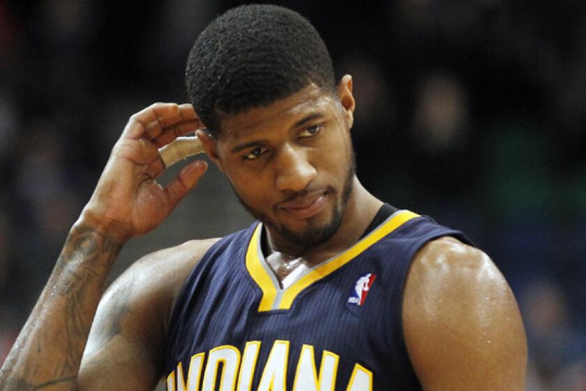 The Lakers will look to upset Paul George and the Indiana Pacers on Tuesday.