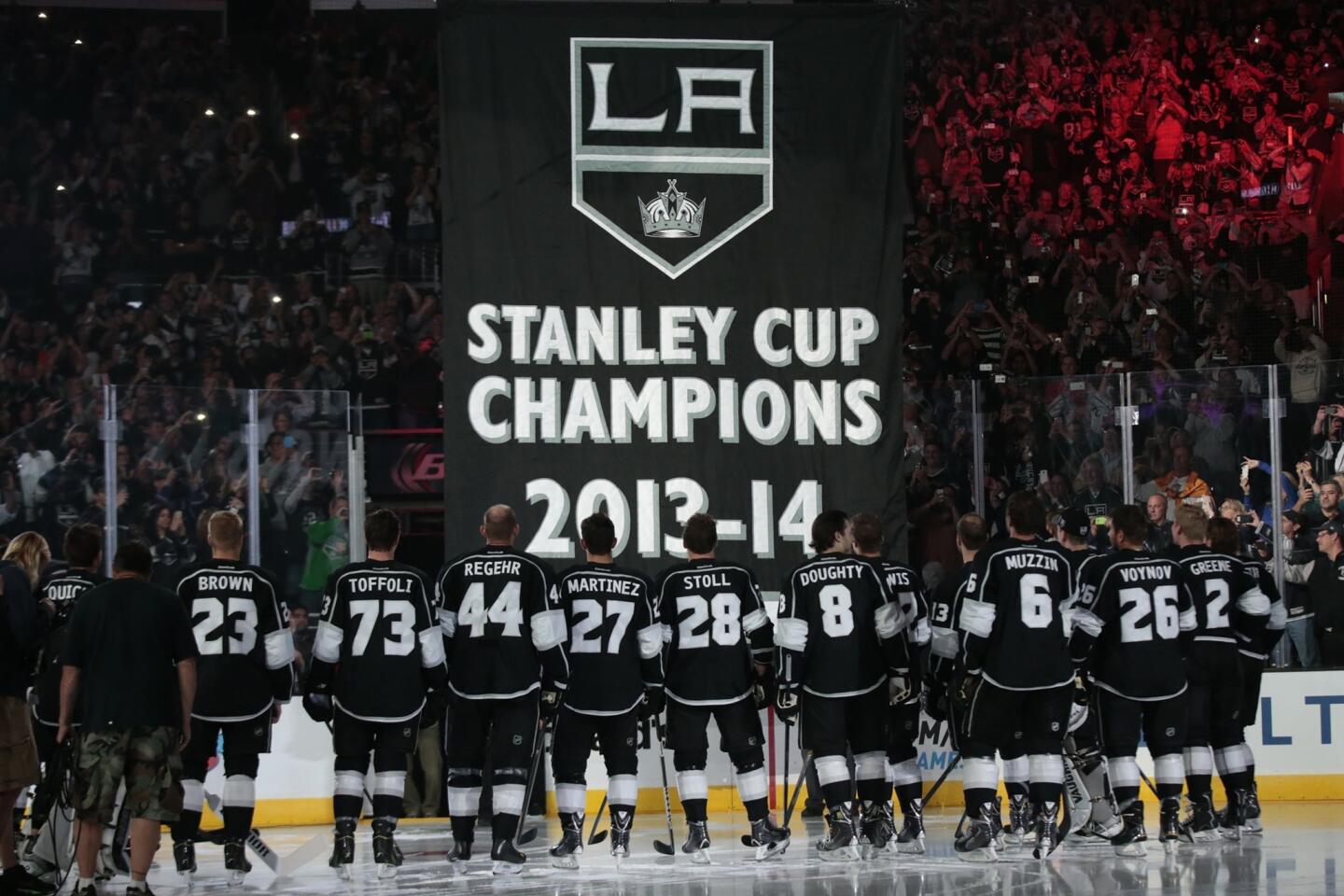 2012 Stanley Cup Final Champions Banner Los Angeles Kings Opening