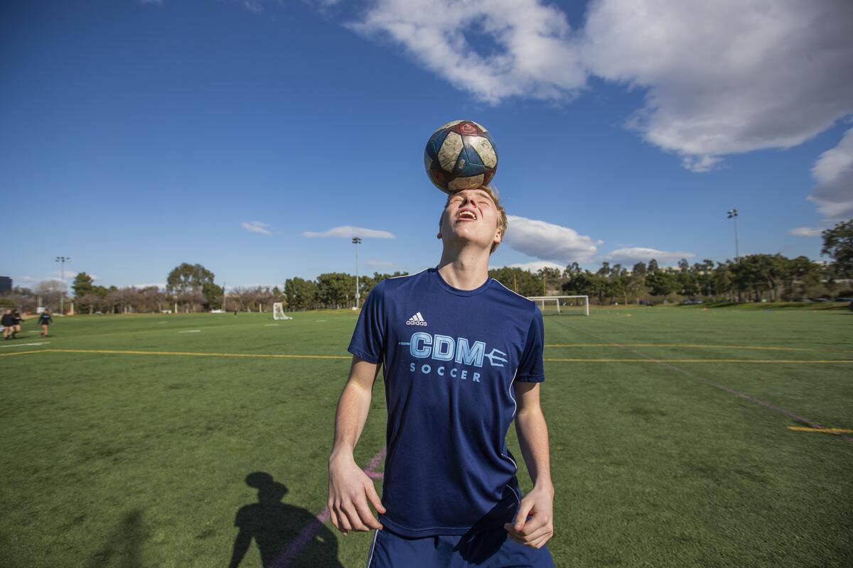 Nik Darrough has two years of varsity experience for the CdM boys' soccer team.