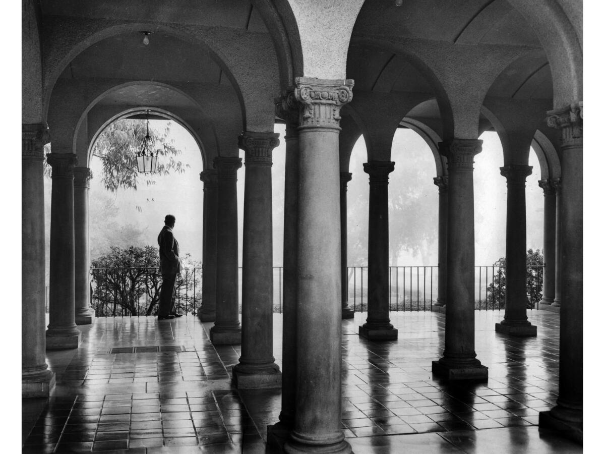 Dec. 22, 1955: The patio of the Robert Freeman College Union at Occidental College in Eagle Rock.