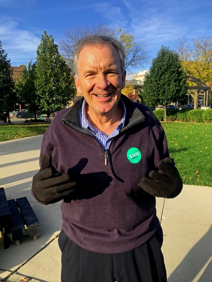 Orthopedic surgeon and Klobuchar supporter Dan McGuire in Cedar Rapids, Iowa. 