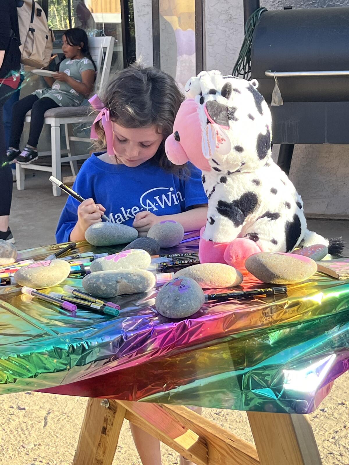 All the materials to make painted rocks were included as part of the Make-A-Wish San Diego surprise to Lizzie Grant. 