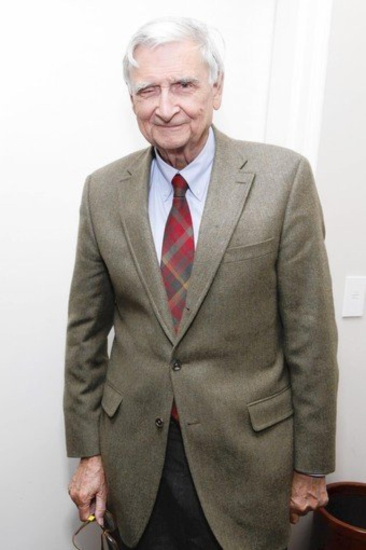 Edward O. Wilson is seen arriving at the World Science Festival in New York City on June 2.