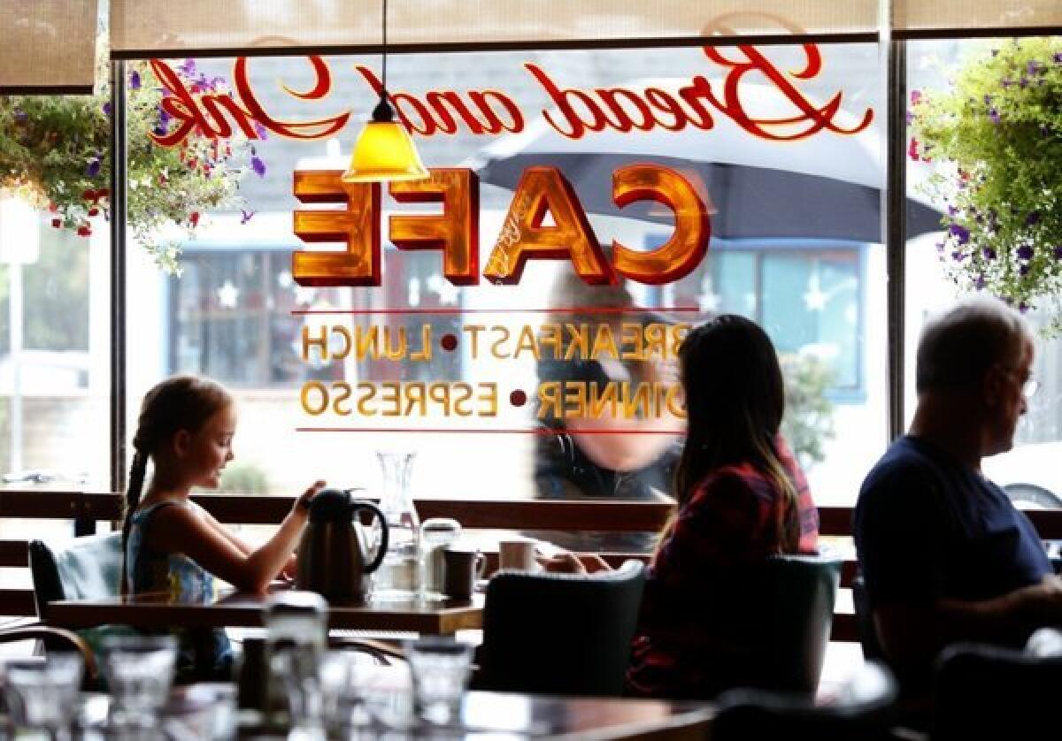 Customers at a cafe in Portland, Ore.