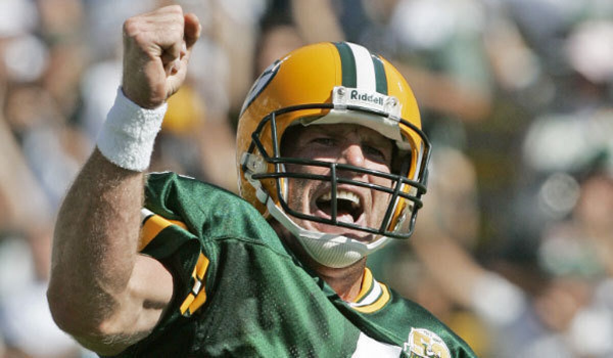 Quarterback Brett Favre, shown with the Packers in 2008, led Green Bay to 160 victories in 16 seasons.