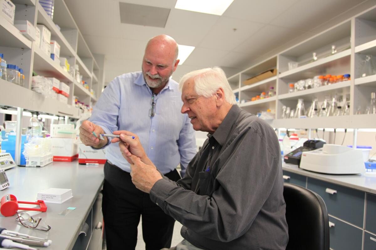 Craig Venter (left) and Hamilton Smith have been scientific partners for decades.