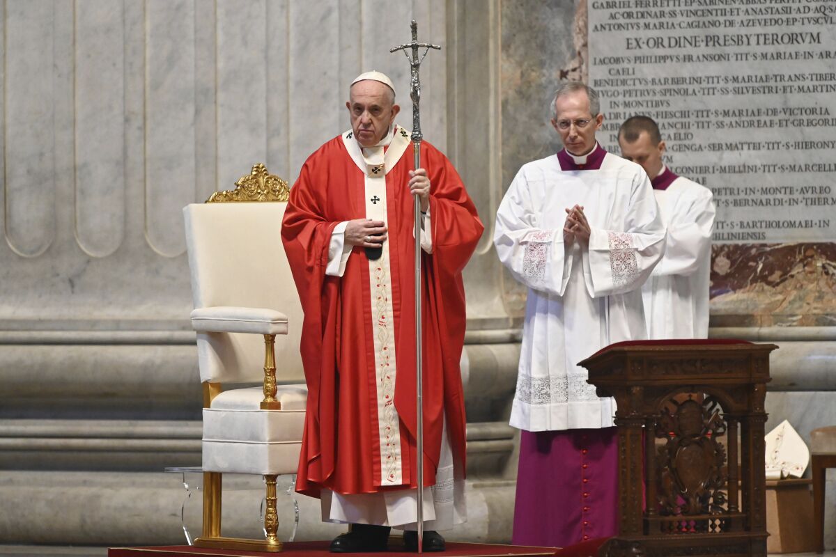 Vatican Pope Palm Sunday Mass
