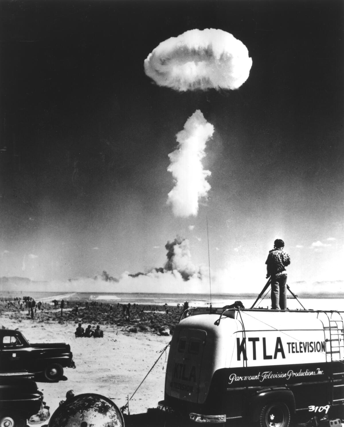 KTLA made history with its 1952 live broadcast an atomic bomb blast.