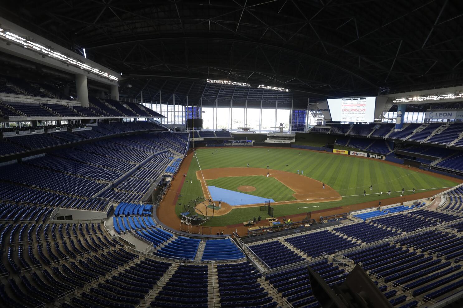 A new look for Marlins Park's season debut: a 1st-place team - The San  Diego Union-Tribune