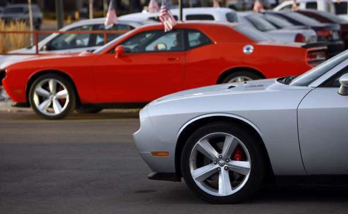 Chrysler is recalling some model year 2013 Dodge Challengers with six-cylinder engines because of a potential fire hazard.