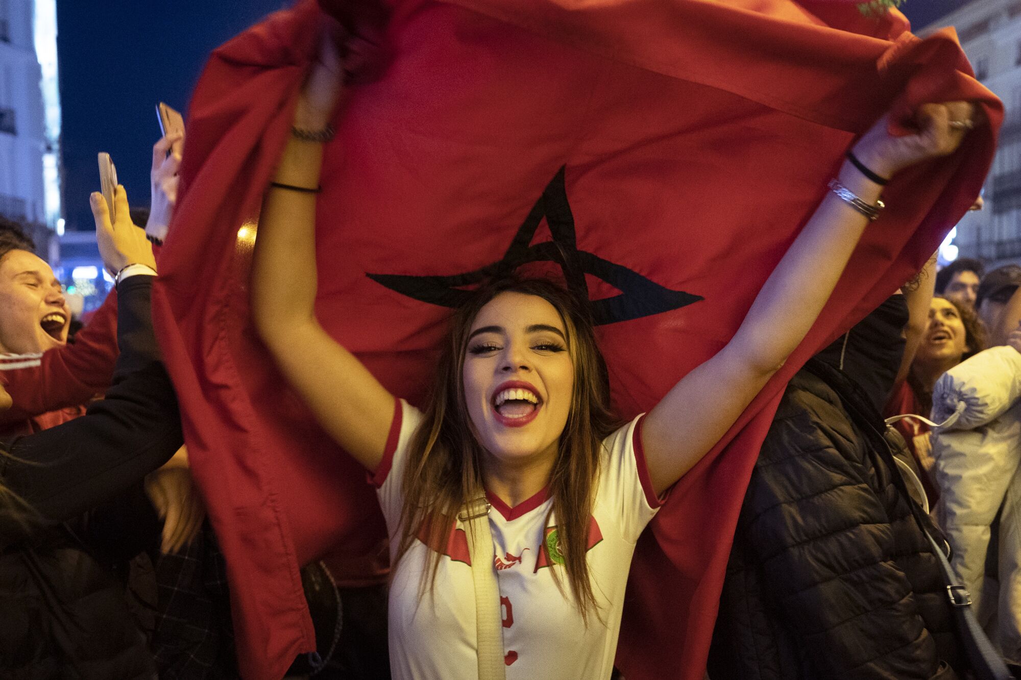 A Morocco fan in Madrid, Spa