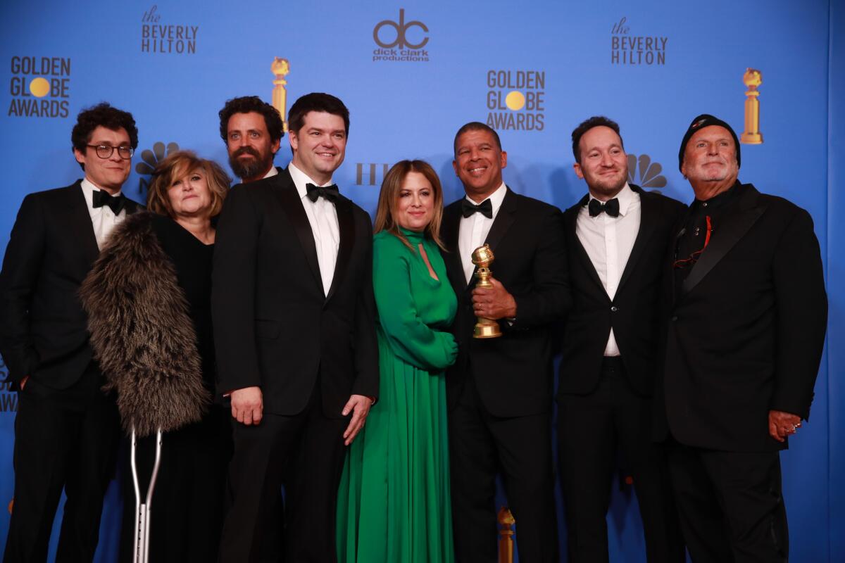 The filmmaking team behind "Spider-Man: Into the Spider-Verse," winner of the Golden Globe for best animated film.