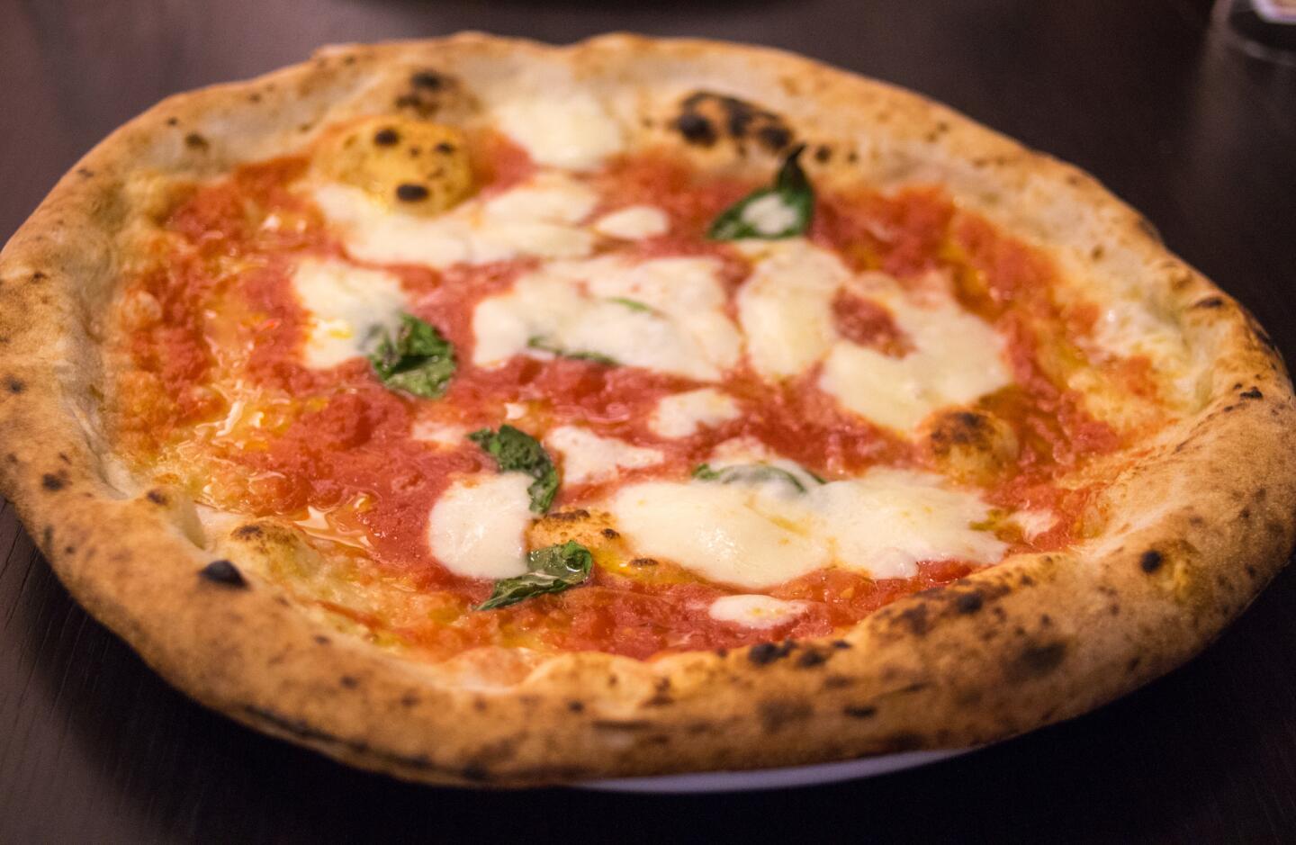 Pizza margherita in Naples, Italy