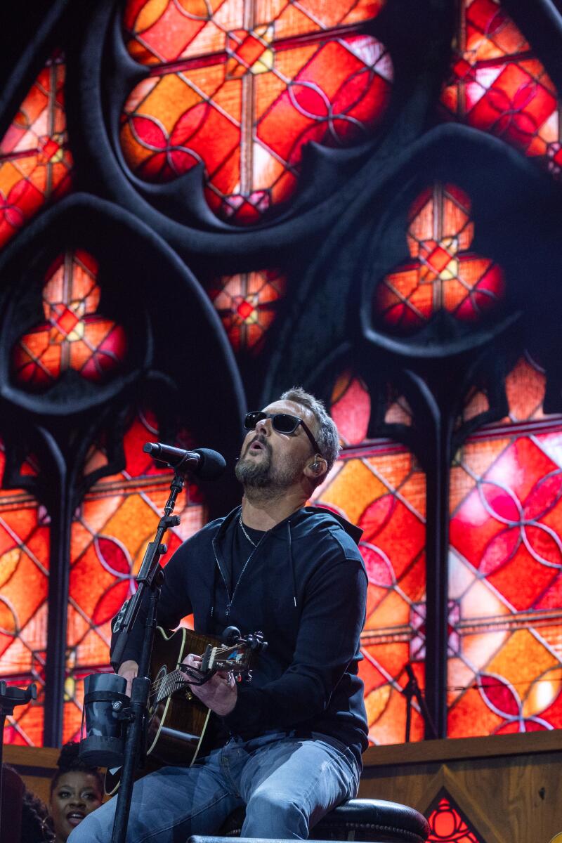 Friday's headliner, Eric Church, performs on the Mane stage.