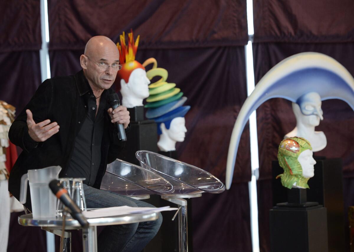 At an April 20 news conference in Montreal, Cirque du Soleil co-founder Guy Laliberte announces a deal to sell a majority stake in the company.
