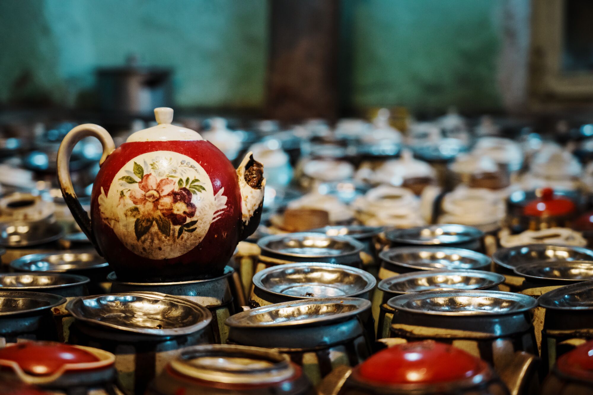 Old teapots