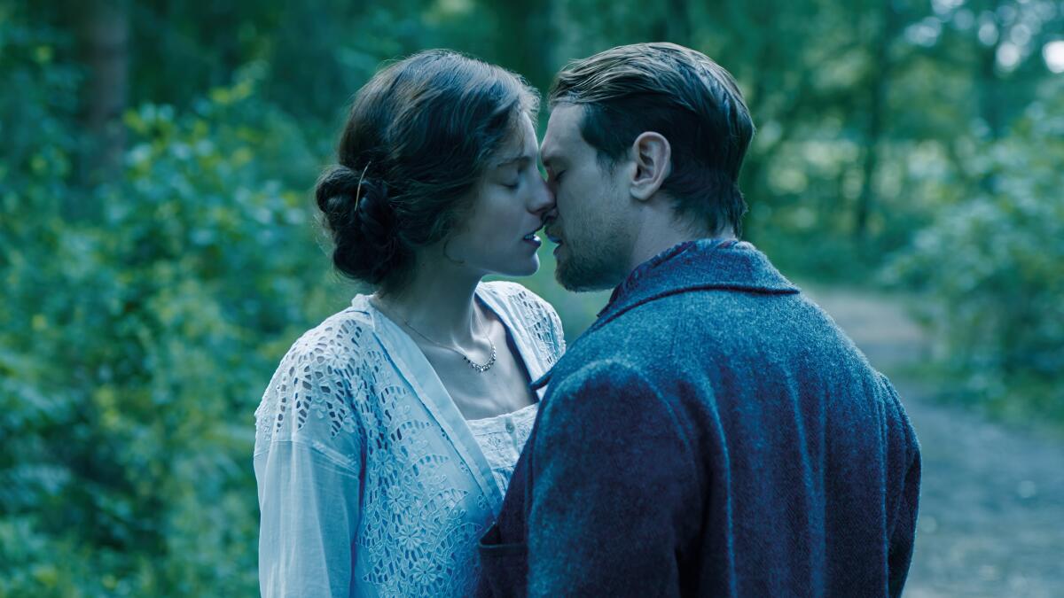 Emma Corrin and Jack O'Connell in the movie "Lady Chatterley's Lover."