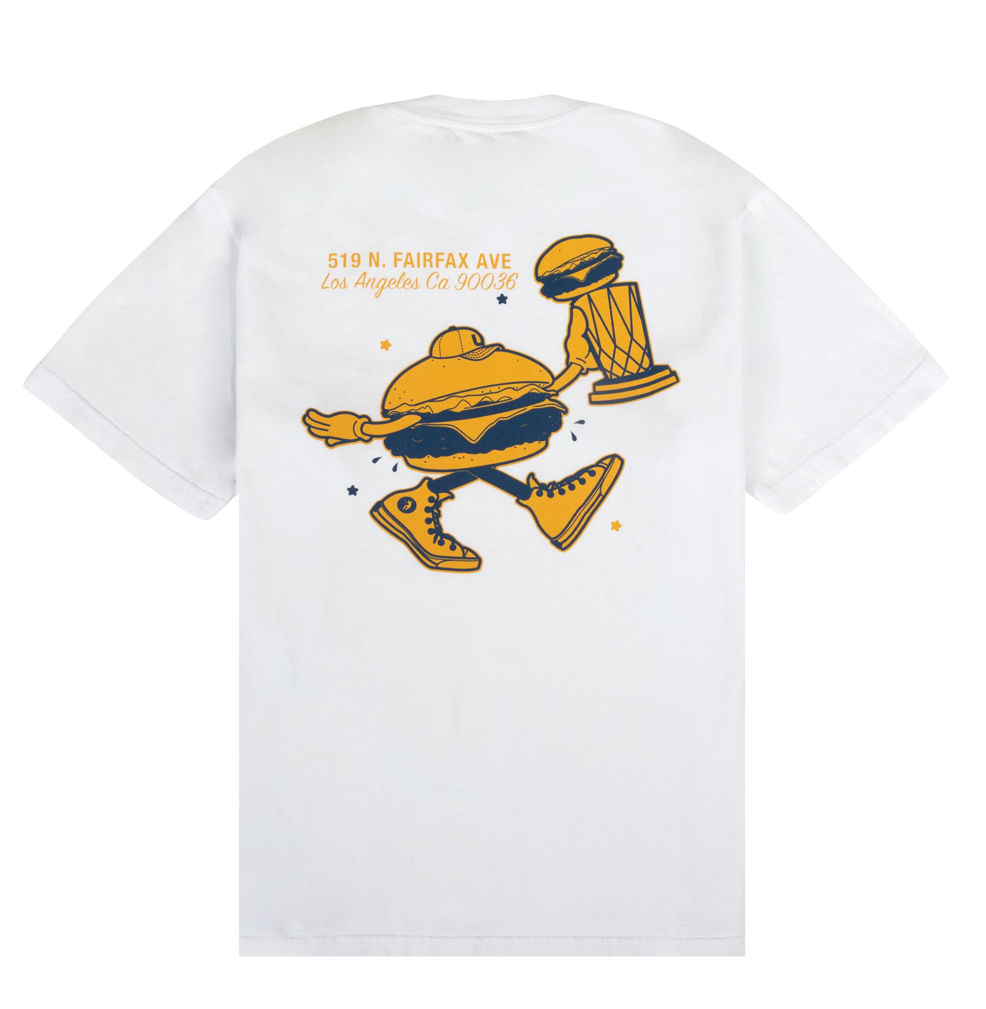 T-shirt with walking hamburger 