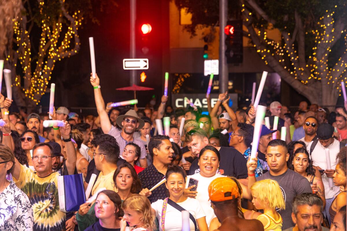 A crowd enjoys the music at Hillcrest CityFest.