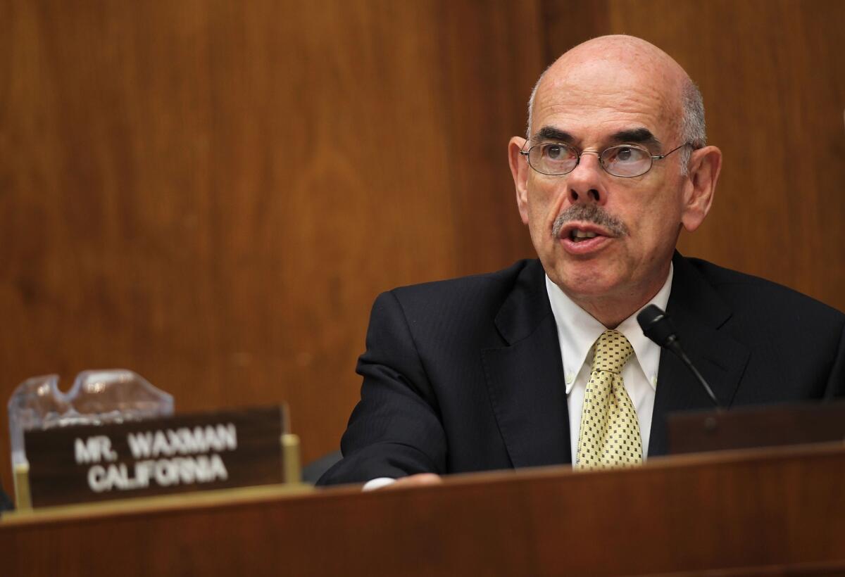 Rep. Henry A. Waxman (D-Beverly Hills), shown at a hearing on Capitol Hill in May 2011, has proposed legislation that would let the Federal Communications Commission continue to enforce "net neutrality" rules that an appeals court threw out last month.