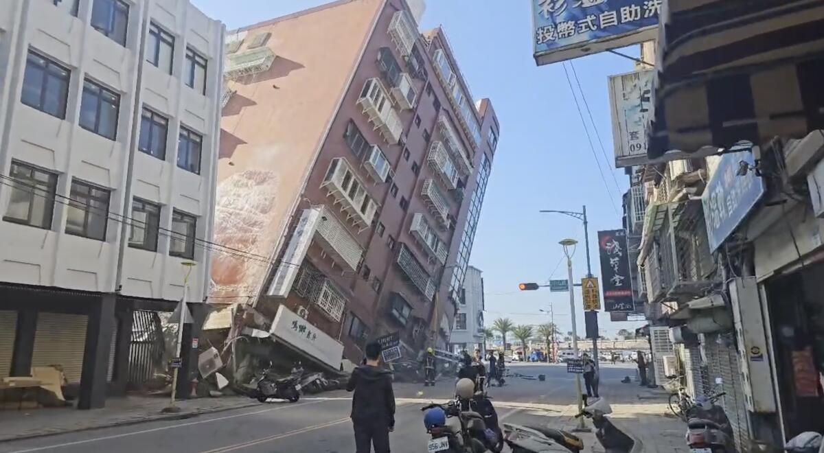 Sismos sacuden a Taiwán, edificios aun siguen dañados. 