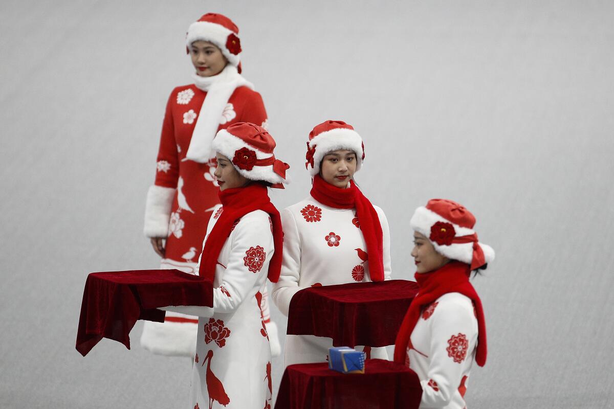 Attendants at Winter Olympics test event