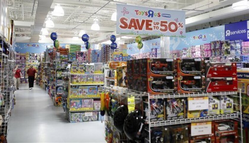 In this undated photo provided by Toys R Us Inc., an "Express" store is shown at Monmouth Mall in Eatontown, N.J. Toys R Us plans on invading the mall this holiday season, opening 600 pop-up "Express" stores in malls and shopping centers around the country and hiring 10,000 seasonal workers. (AP Photo/Toys R Us Inc.) NO SALES