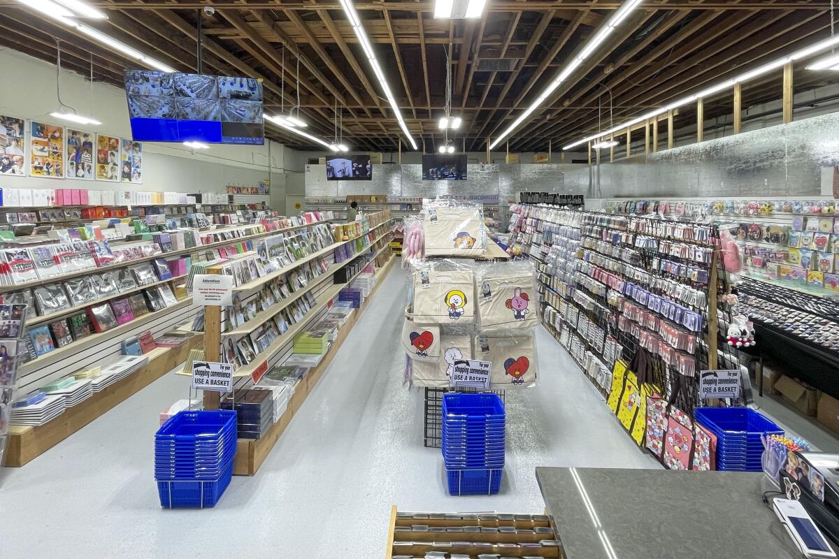 The interior of Kpop Nation record store.