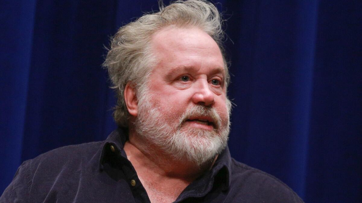 Tom Hulce speaks onstage during the premiere of Sony Pictures Classics' "The Seagull" at Writers Guild Theater on May 1, 2018 in Beverly Hills.