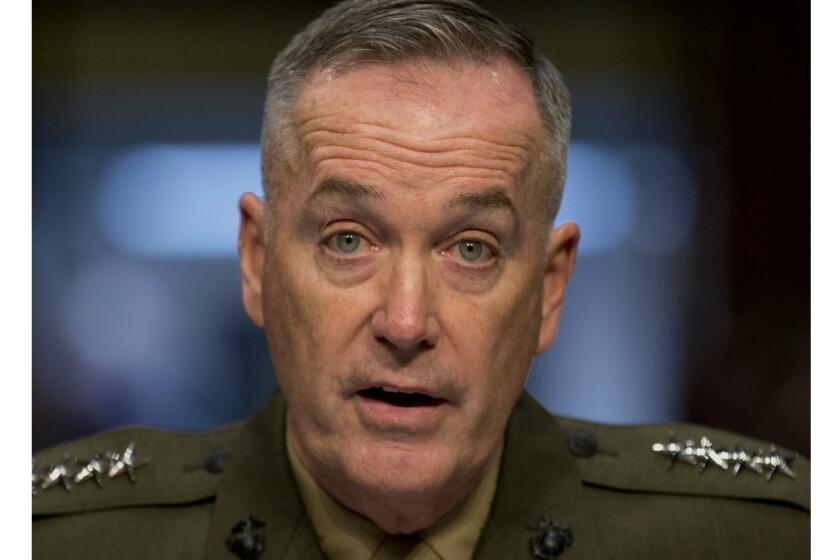 Gen. Joseph F. Dunford Jr. is expected to be nominated as the next chairman of the Joint Chiefs of Staff. Above, Dunford testifies on Capitol Hill in March 2014.